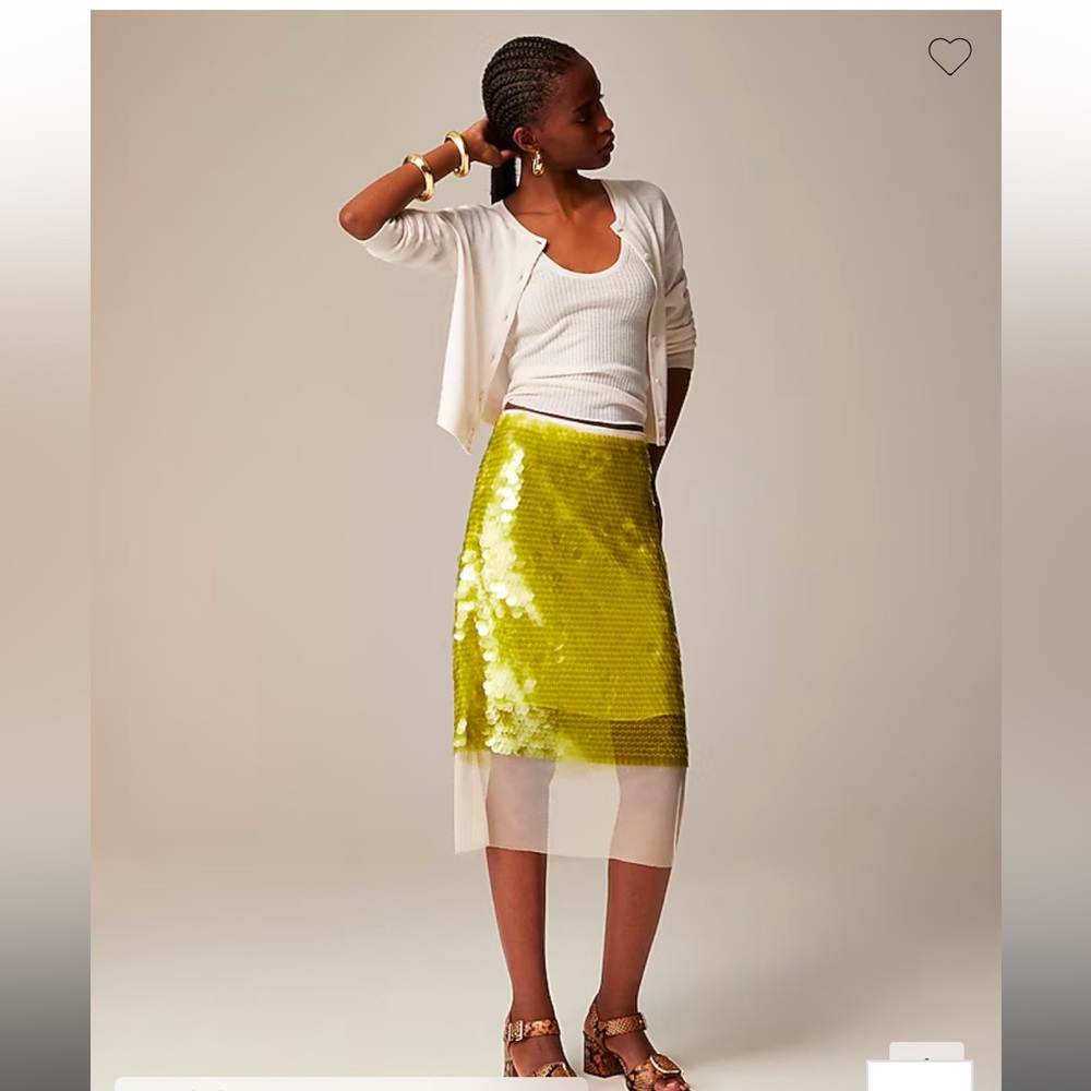 Collection sequin paillette midi skirt